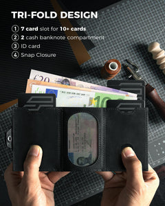 Mens Airtag Wallet Genuine Leather Credit Card Money Airtag Holder