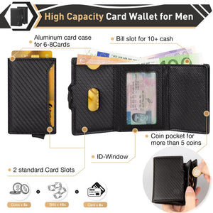 Mens Card Holder Wallet Designer  Aluminum Leather Id Card Holder